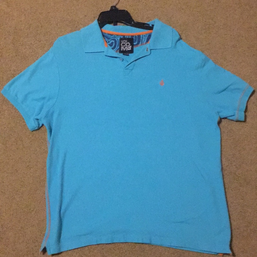 Sky blue Volcom Collared T